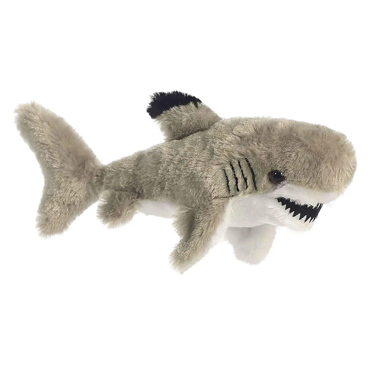 Aurora Mini Flopsie 10" Black Tipped Shark Plush | Soft, Bean-Filled Stuffed Animal Toy - view 2