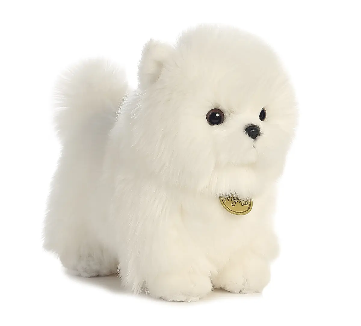 Aurora Miyoni Tots 8.5" Pompom Pup Plush Toy | Hand-stitched, Bean Pellets, Unisex - view 3
