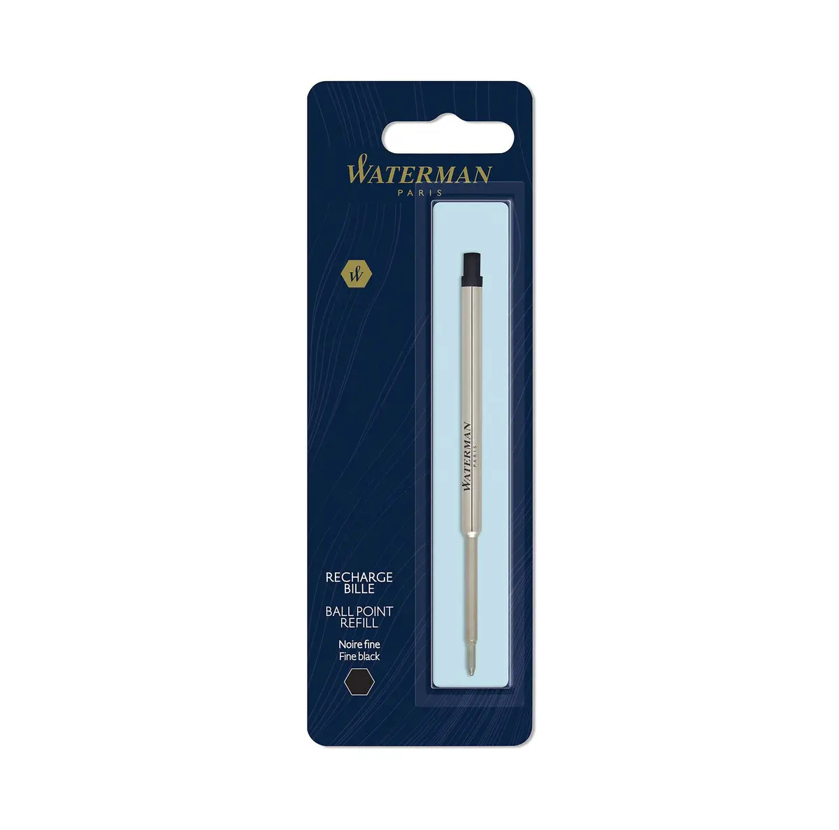 Waterman Black Ballpoint Pen Refill Fine Nib 0.7mm (0.3in) | Smooth Ink Flow - main product image