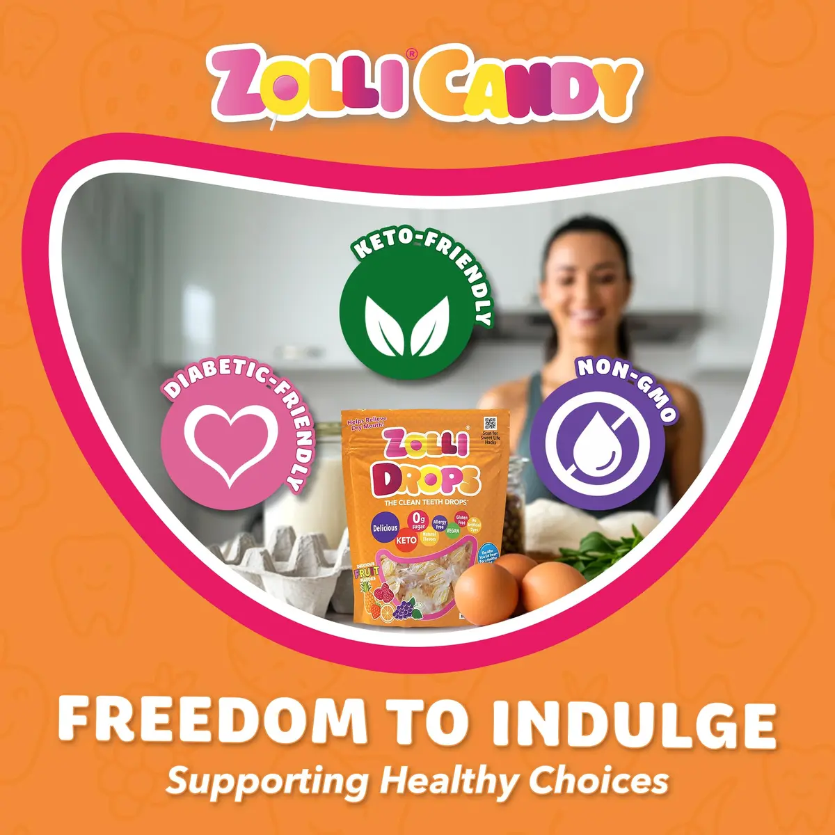 Zolli Drops Sugar-Free Assorted Fruit Flavors Hard Candy 47g (1.6 oz) | Dentist-Approved for Healthier Smiles - view 4