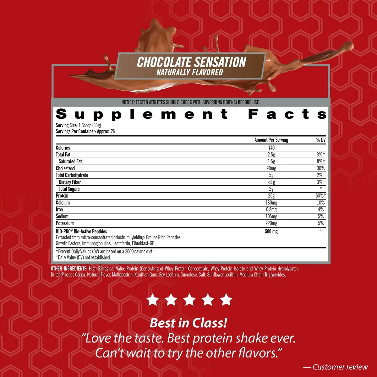 iSatori 100% Bio-Active Whey Protein Chocolate Flavor | 26 Servings, 25g Protein, Supports Faster Recovery - view 2