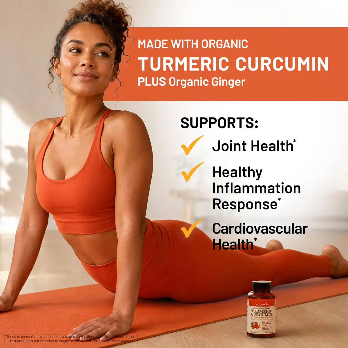 NatureWise Turmeric Curcumin 2250mg Supplement with BioPerine, 90 Capsules | Supports Joint & Wellness - view 2