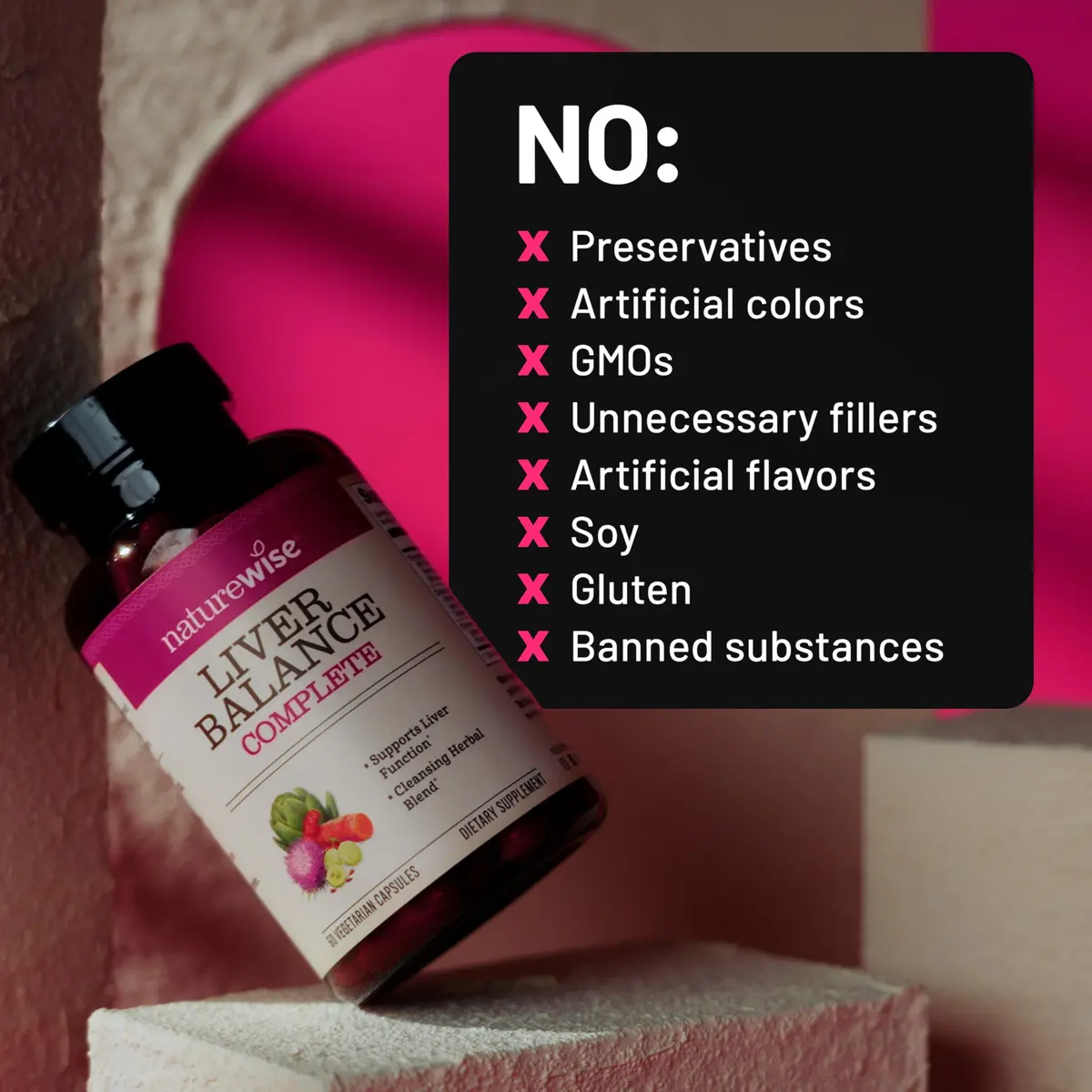 NatureWise Liver Balance Detox Supplement - Vegan, 120 Capsules | Supports Liver Function & Cleansing - view 8