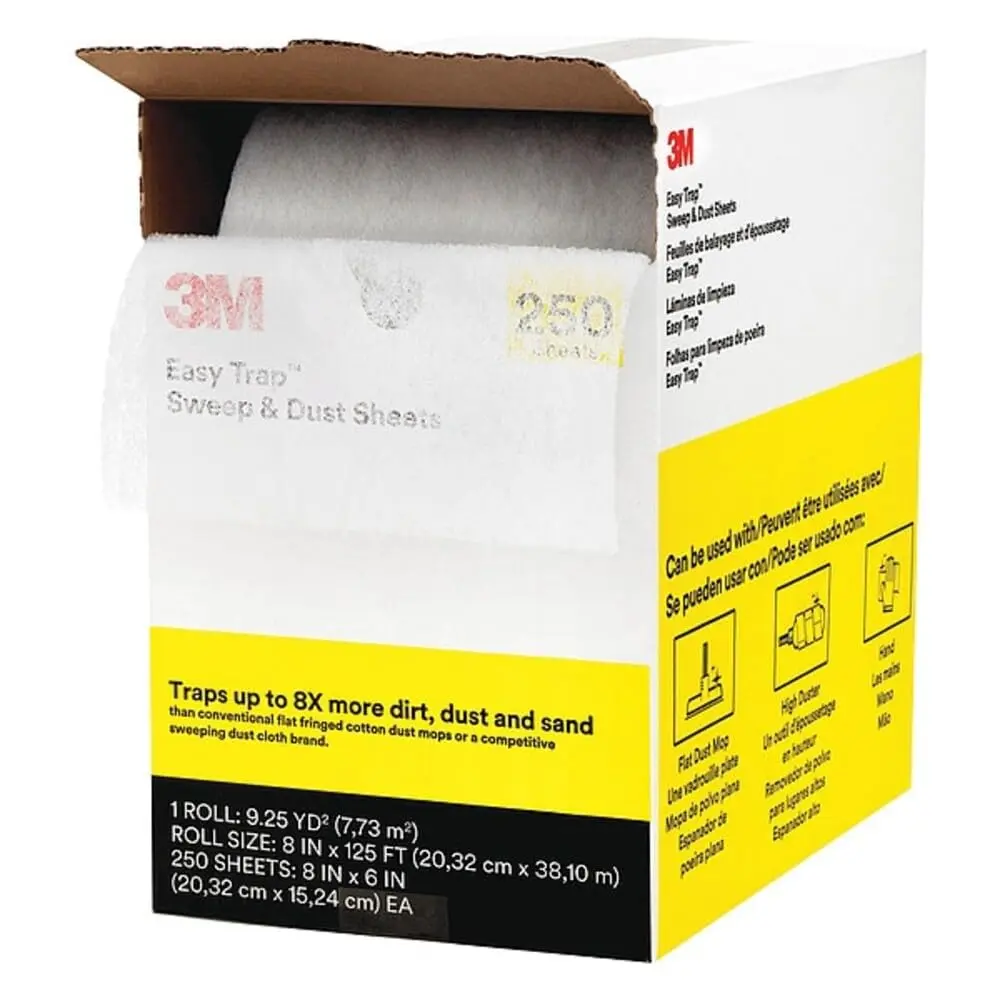 3M Easy Trap Sweep and Dust Sheets Roll, 60 Sheets (156 g / 5.5 oz) | Traps 8X More Dirt & Hair - main product image