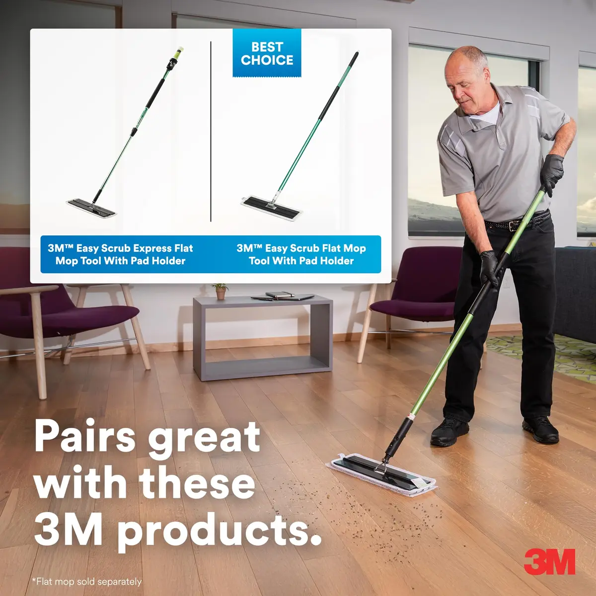 3M Easy Trap Sweep and Dust Sheets Roll 60 Sheets (15.24cm x 15.24cm) | Traps 8X More Dirt - view 8