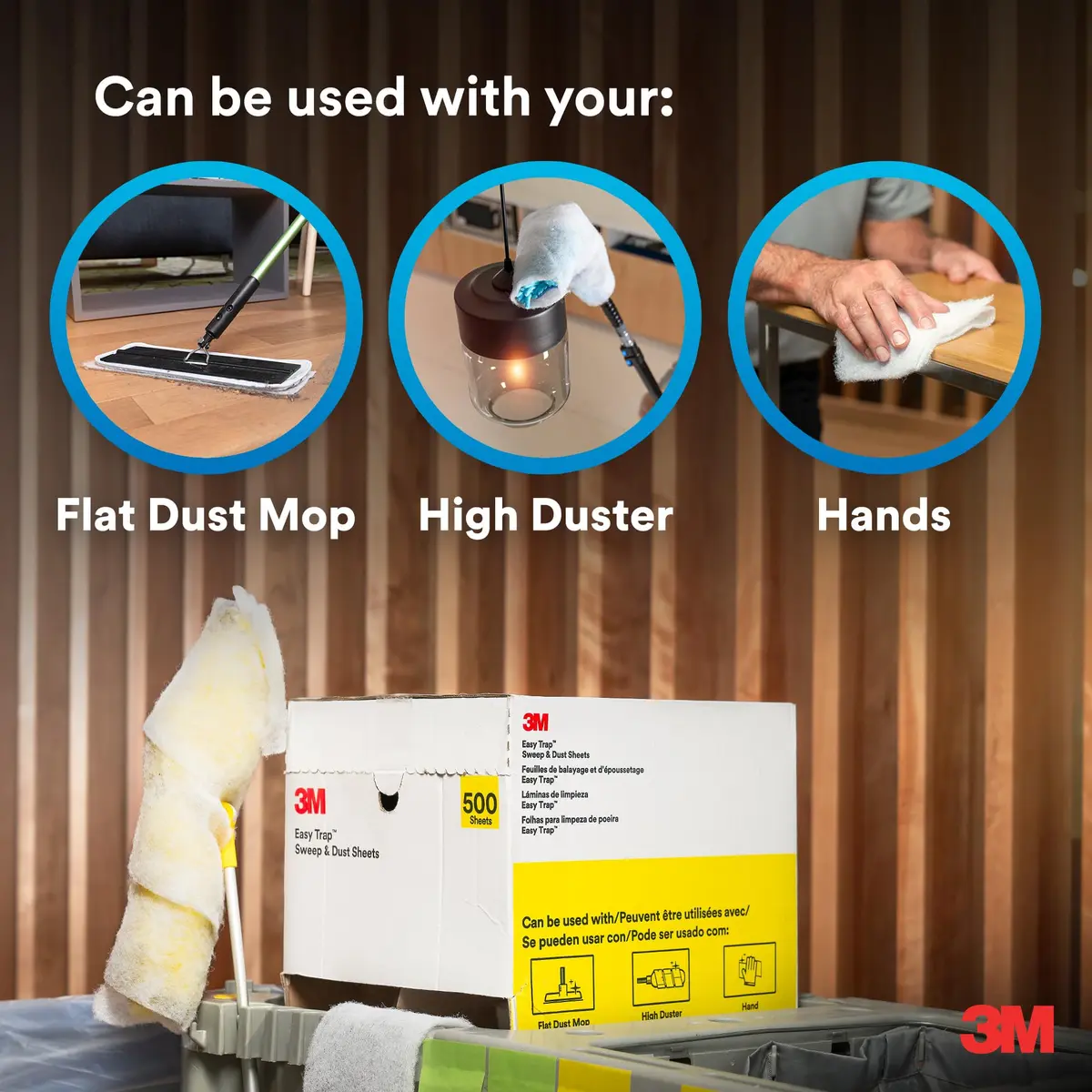 3M Easy Trap Sweep and Dust Sheets Roll 60 Sheets (15.24cm x 15.24cm) | Traps 8X More Dirt - view 9