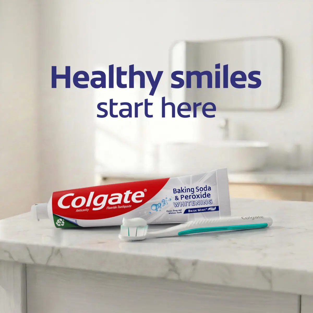 Colgate Baking Soda and Peroxide Whitening Toothpaste 75ml (2.5 oz) | Fluoride Anticavity Formula - view 9