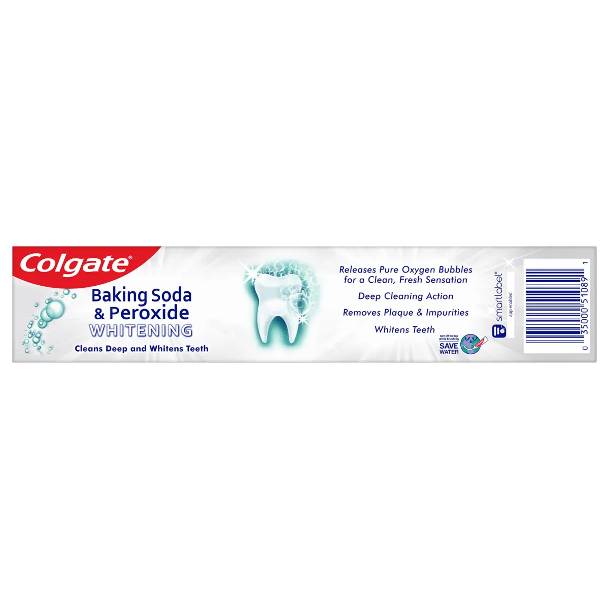 Colgate Baking Soda and Peroxide Whitening Toothpaste Gel Frosty Mint 170g (6 Ounce Tube, 6 Pack) | Fights Cavities & Removes Stains - view 7