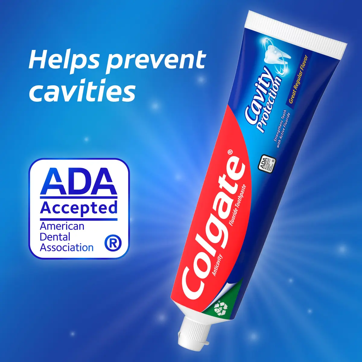 Colgate Cavity Protection Fluoride Toothpaste, Great Regular Mint, 6 x 6 oz (170 g) | ADA Accepted Anticavity Formula - view 6