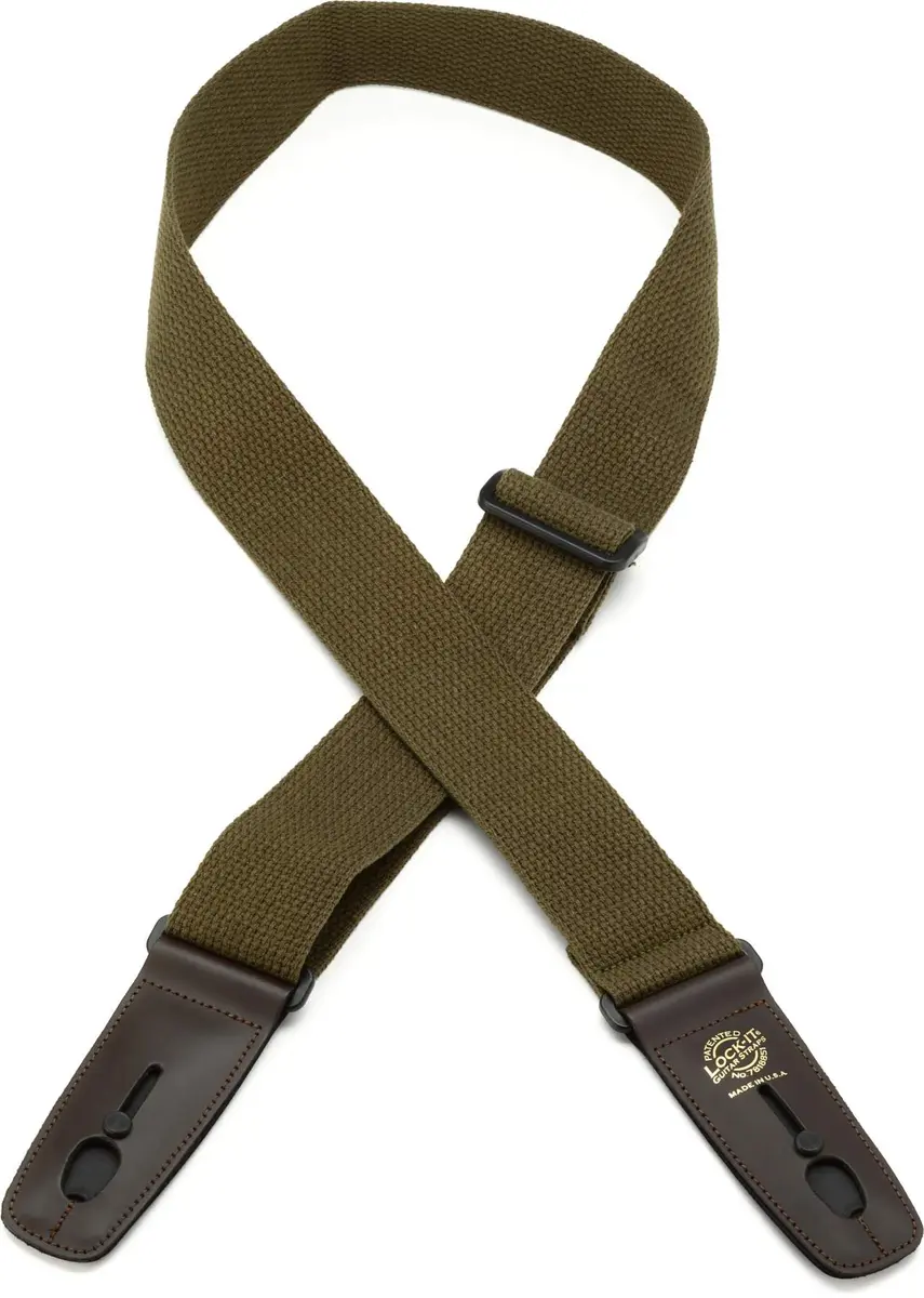 Lock-It Straps 2" Cotton Guitar Strap Adjustable 36-60" | Soft Cotton with Locking System - main product image