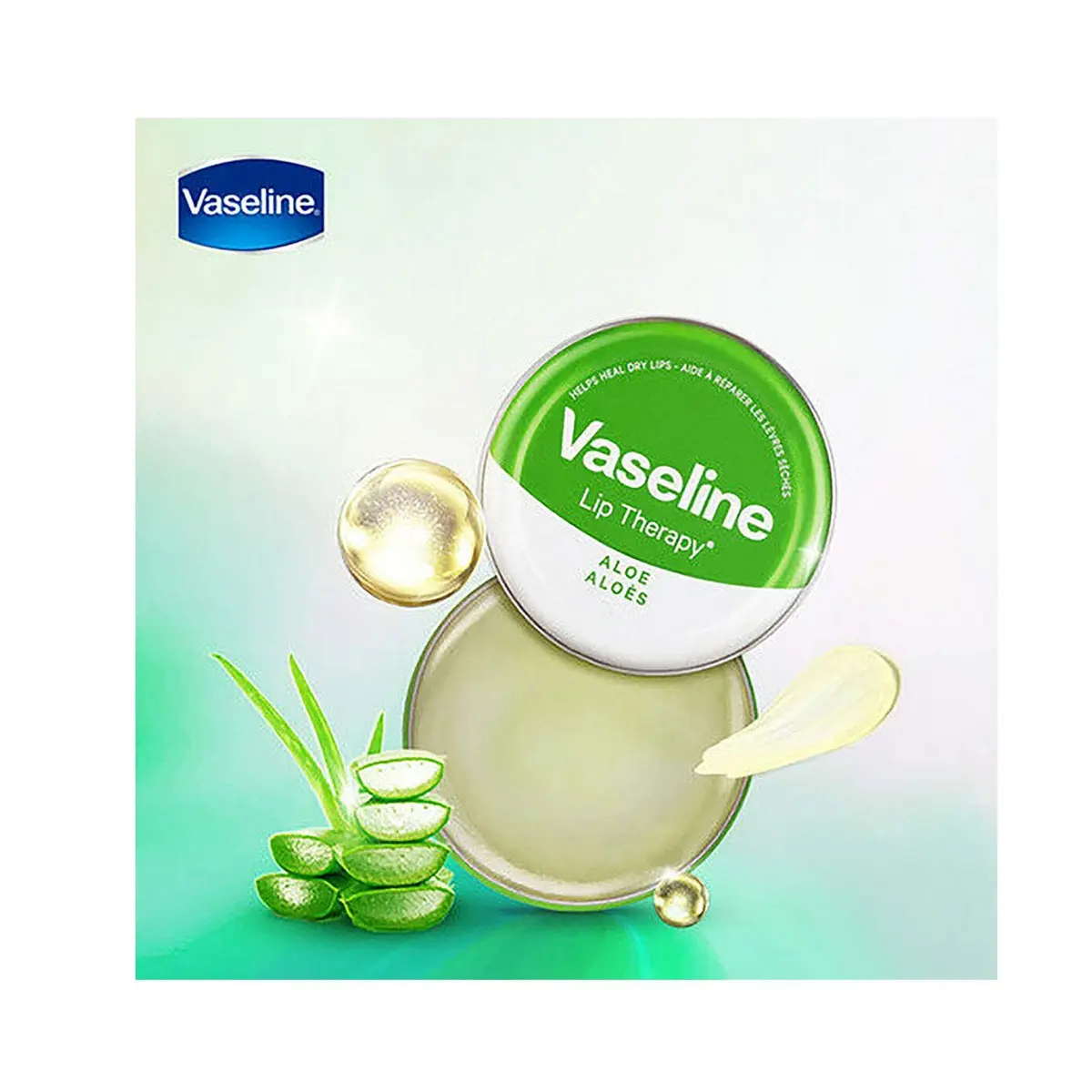 Vaseline Lip Balm Aloe Vera Pack of 2 | Hydrating & Soothing for Dry Lips - view 2