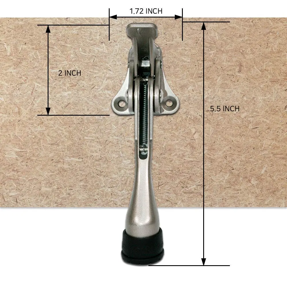 HA SHI Kickdown Heavy Duty Door Stopper 4 Inch | Antique Bronze, Hands-Free, Adjustable, Durable - view 6