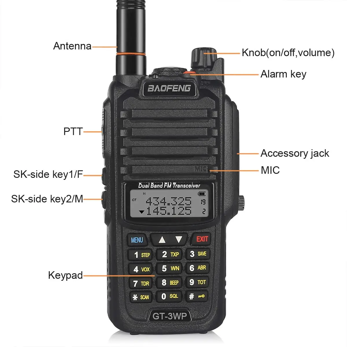BAOFENG GT-3WP Dual Band Two-Way Radio IP67 Waterproof Dustproof | Reliable Wet Environment Communication - view 4