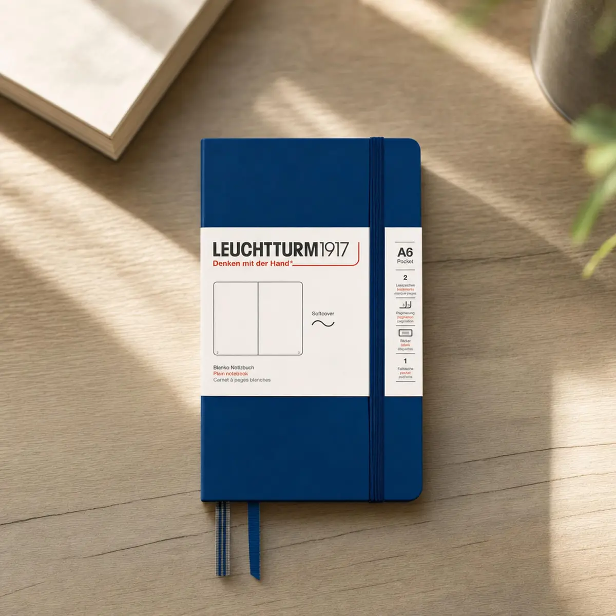 LEUCHTTURM1917 Notebook Softcover Pocket A6-123 Pages Navy | Lightweight, Practical & Durable - view 3