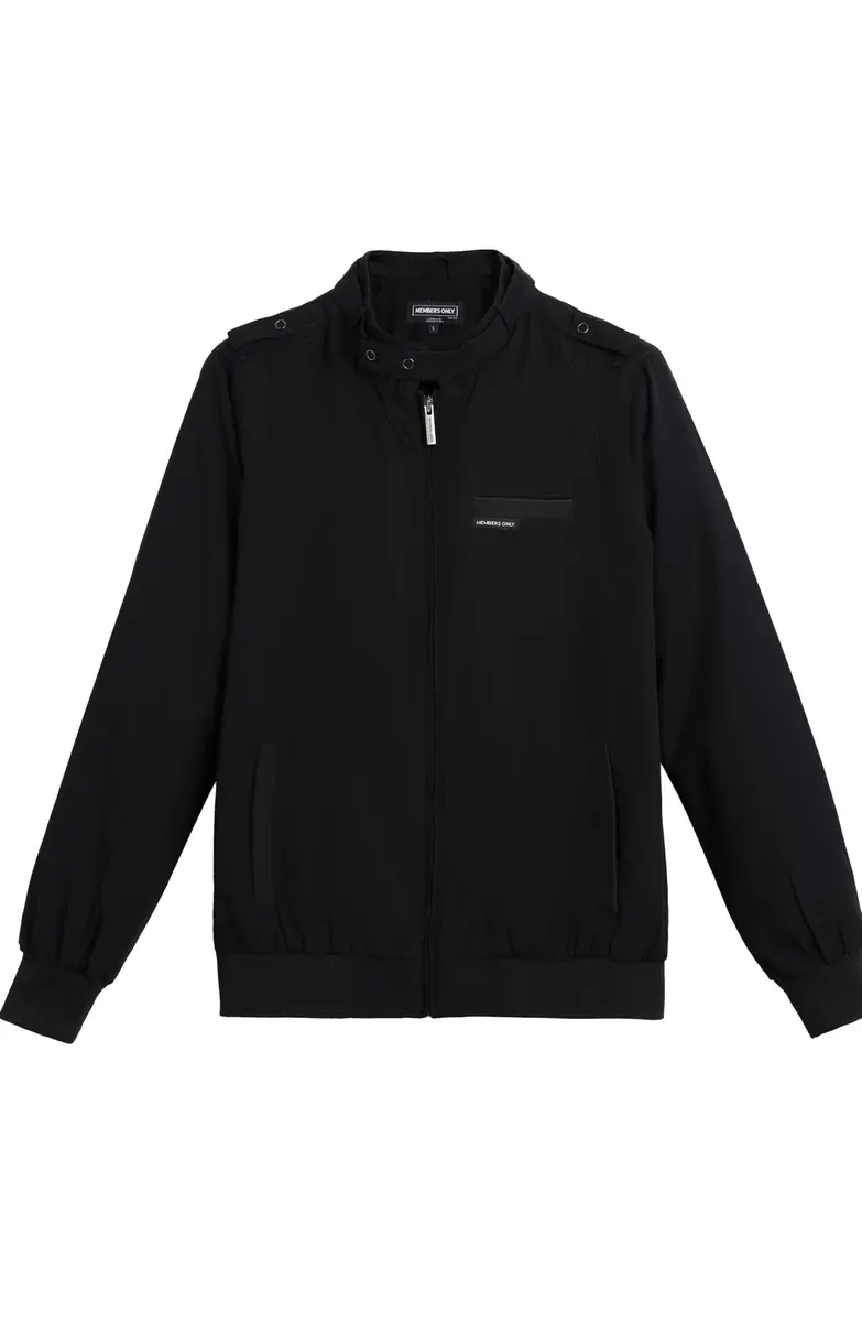 Members Only Men's Classic Iconic Racer Slim Fit Jacket (Black, Small) | Timeless Style for Men - view 6