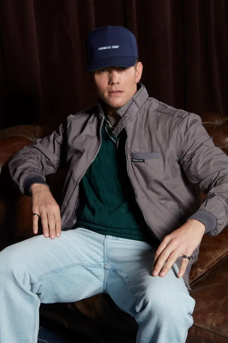 Members Only Men's Classic Iconic Racer Slim Fit Jacket (Grey, Medium) | Timeless Style for Men - view 3