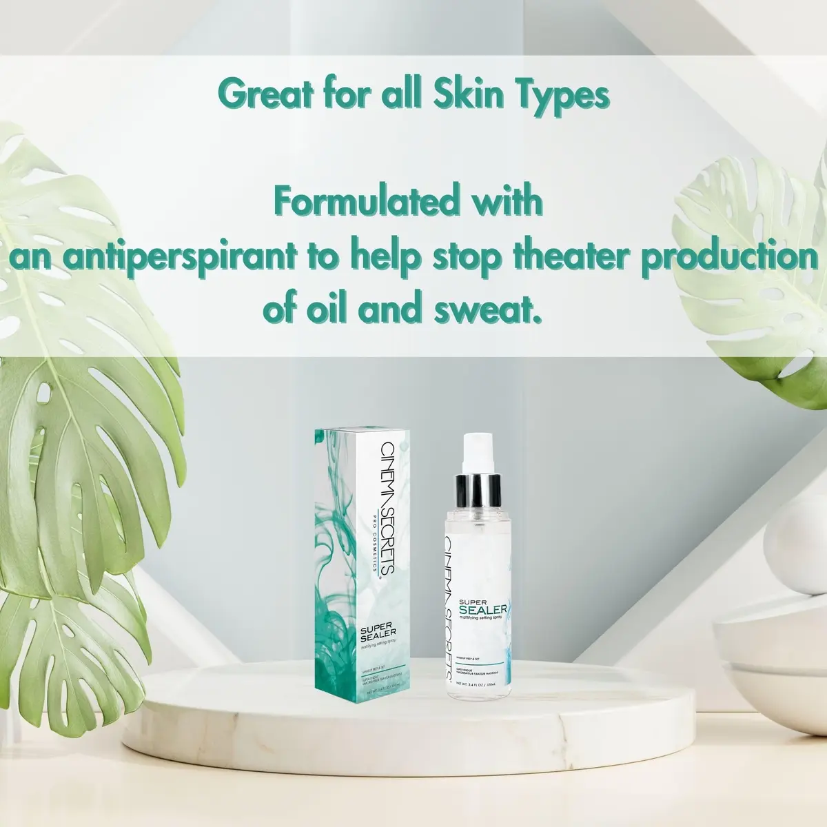 Cinema Secrets Super Sealer Setting Spray 100ml (3.4 Fl Oz) | Locks Makeup for Long-Wear & High Humidity - view 4