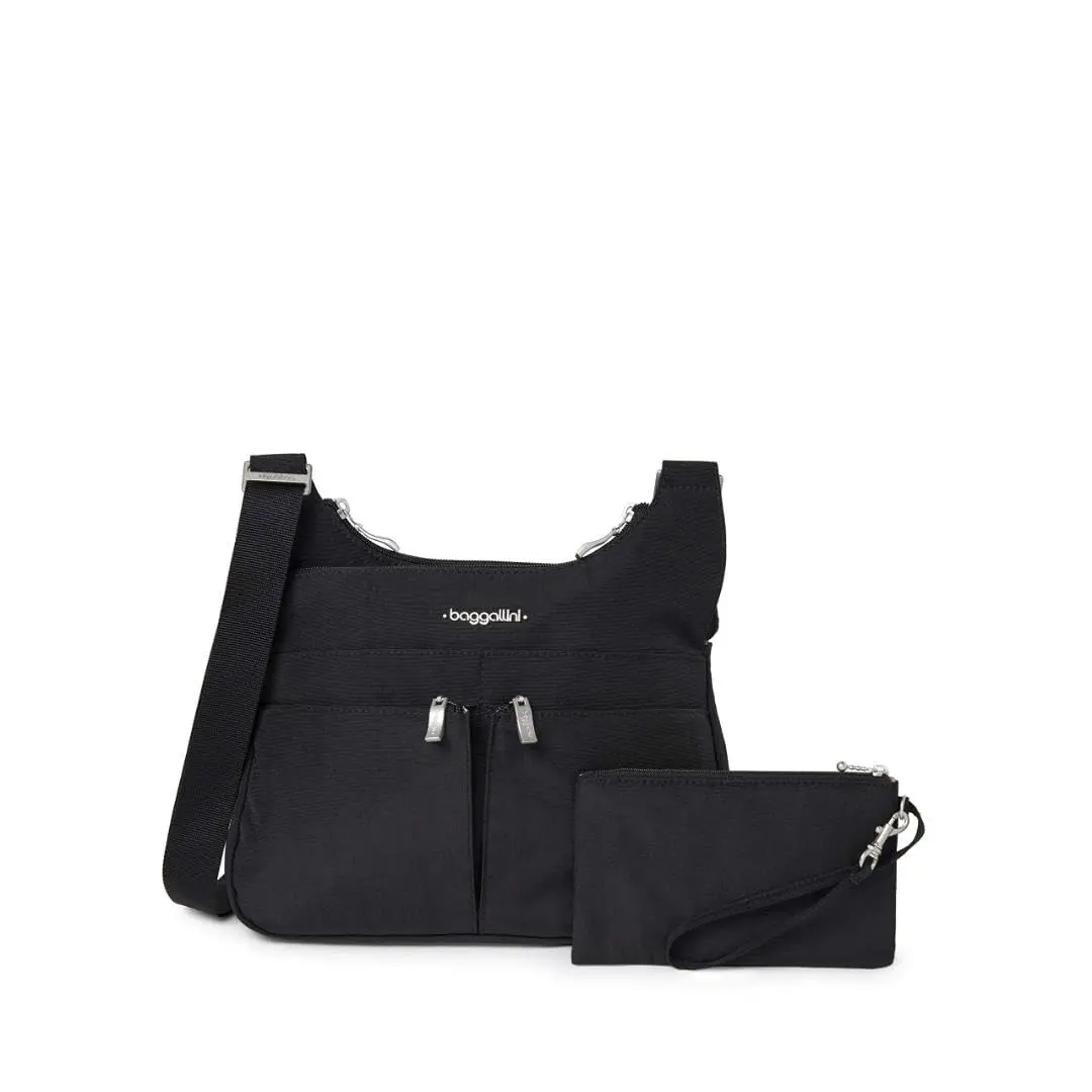 Baggallini Cross Over Crossbody Travel Bag 11x8.5 Water-Resistant Nylon Lightweight - main product image