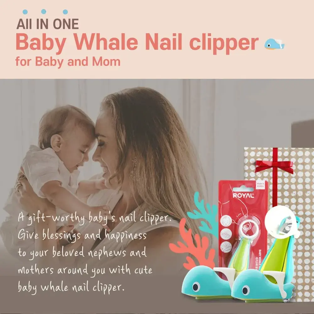 ROYAL Baby Whale Nail Clipper with Magnifier SMC-2 (1 Unit) | Made in Korea - view 6