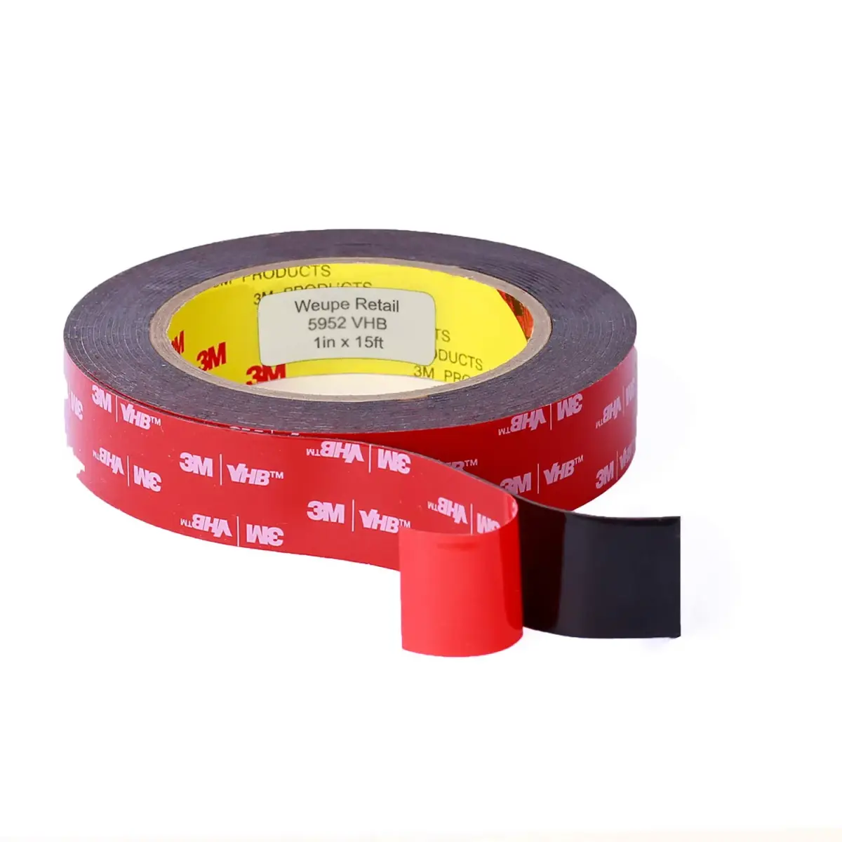 3M 5952 VHB Tape Heavy Duty Mounting Tape 15 ft. (Black) | Bonds 1 lb per 4 sq. in. - view 2
