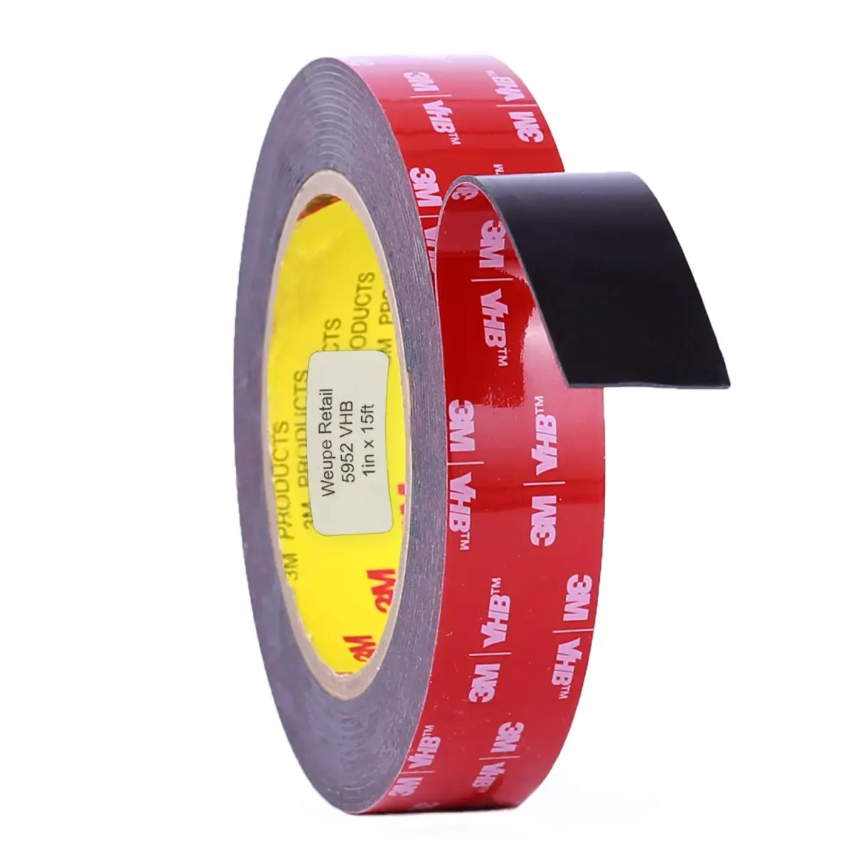 3M 5952 VHB Tape Heavy Duty Mounting Tape 15 ft. (Black) | Bonds 1 lb per 4 sq. in. - view 3