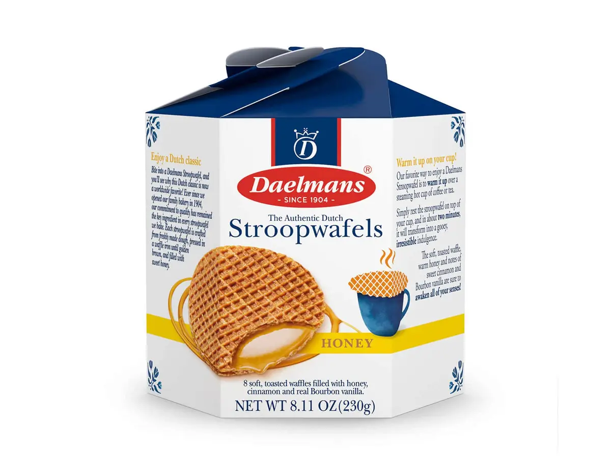 Daelmans Stroopwafels Honey Dutch Waffle Cookies 8.11 Oz | Authentic Caramel & Honey Wafers - main product image