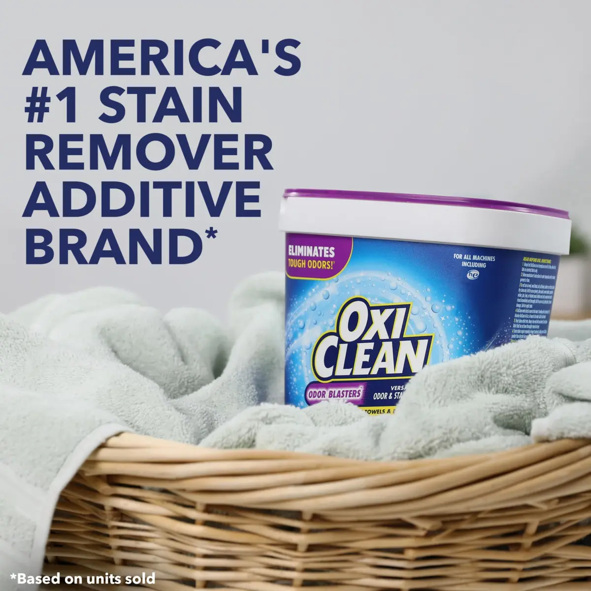 OxiClean Odor Blasters Versatile Odor and Stain Remover Powder 2.27 kg (5 lb) | Oxygen-Powered Stain & Odor Eliminator - view 8
