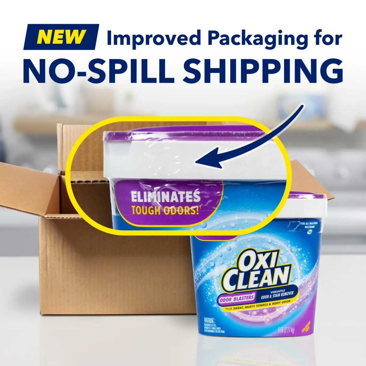 OxiClean Odor Blasters Versatile Odor and Stain Remover Powder 2.27 kg (5 lb) | Oxygen-Powered Stain & Odor Eliminator - view 2