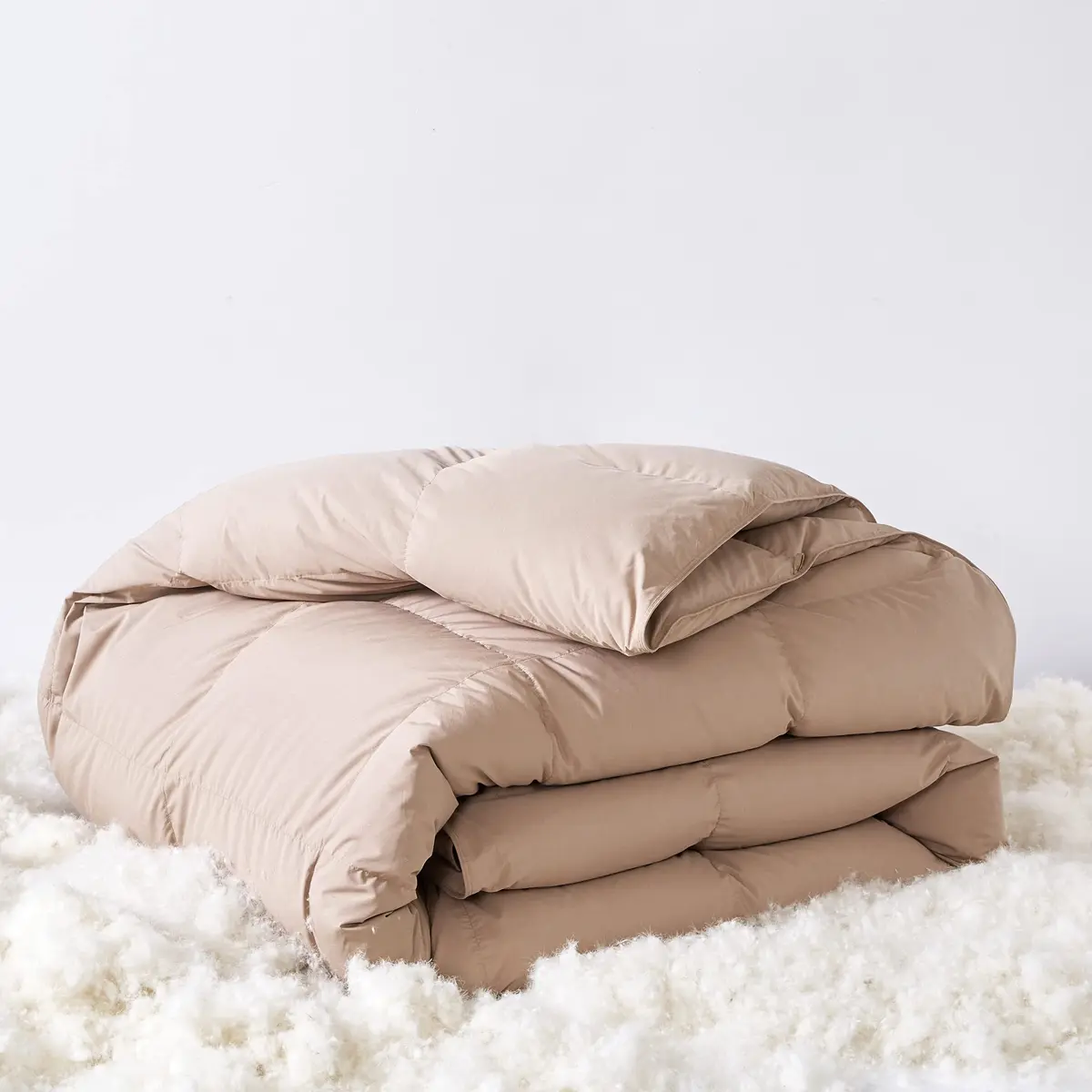 SNOWMAN Premium Down Comforter Queen Size Khaki | All-Season Goose Down Bedding - view 7