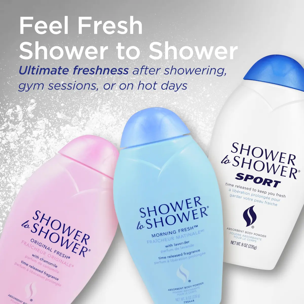 Shower To Shower Original Fresh Body Powder with Chamomile | Talc-Free Sweat Absorbing Deodorizer (70-120c) - view 6