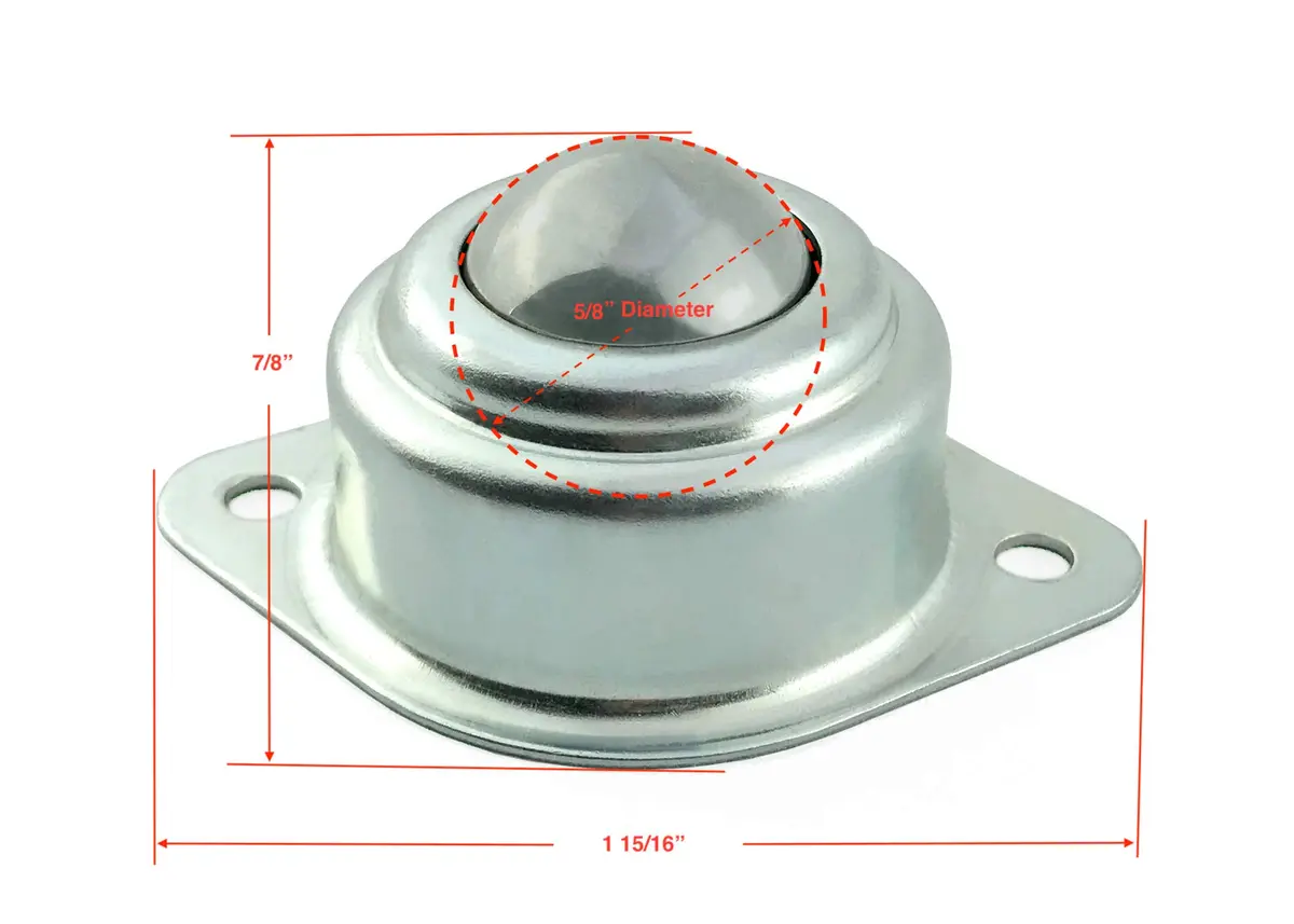 TruePower 5/8” Roller Ball Transfer Bearings | 55lb Load Capacity, Set of 6 - view 3