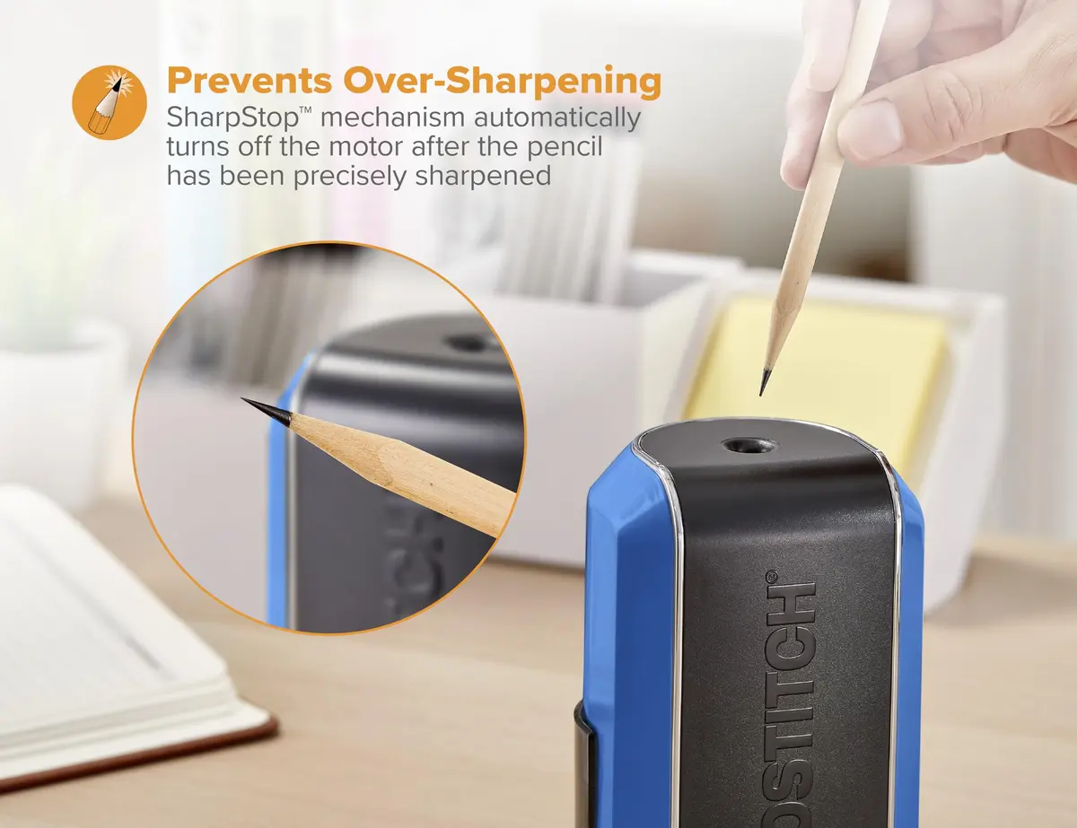 Bostitch Office Vertical Electric Pencil Sharpener, Powerful Stall-Free Motor, Prevents Over-Sharpening, Blue (EPS5V-Blue) | 7-Year Limited Warranty - view 5