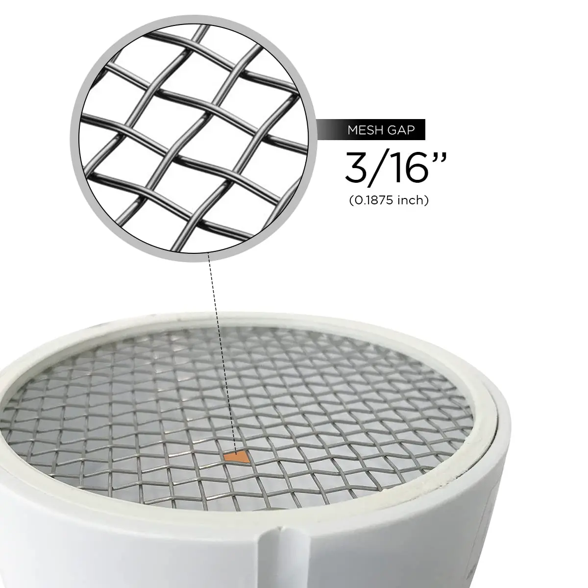 RAVEN 6" PVC Termination Cap Mesh Screen Vent Cover | Furnace & Roof Vent Cap with Condensation Drain - view 8