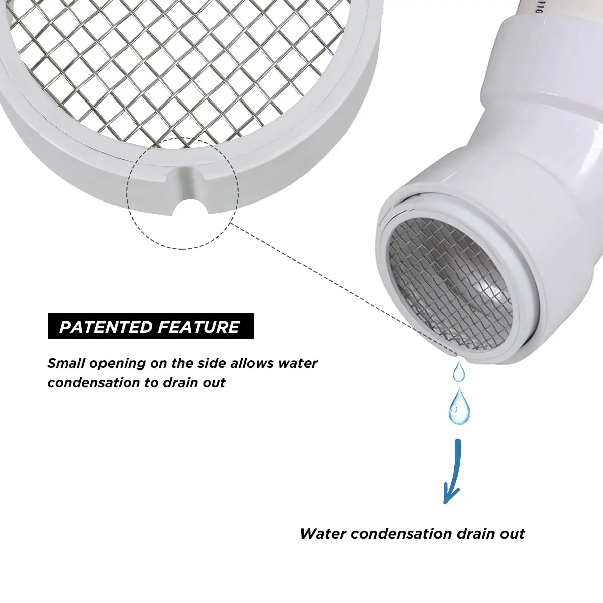 RAVEN 3" PVC Termination Cap Mesh Screen Vent Cover with 3.5" Outer Diameter | Prevents Debris & Wildlife Entry - view 5