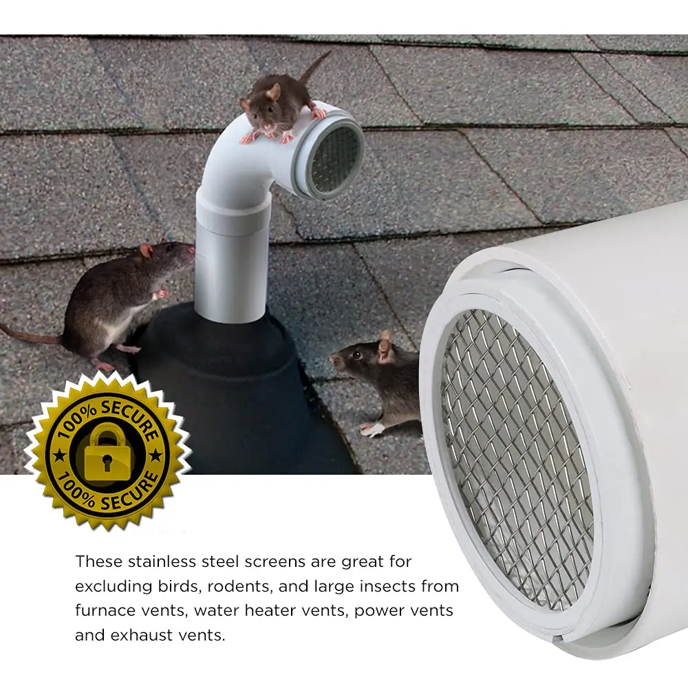 Raven R1510 PVC Termination Cap 10.16 cm (4") Inner | 11.43 cm (4.5") Outer Diameter Vent Screen - view 6