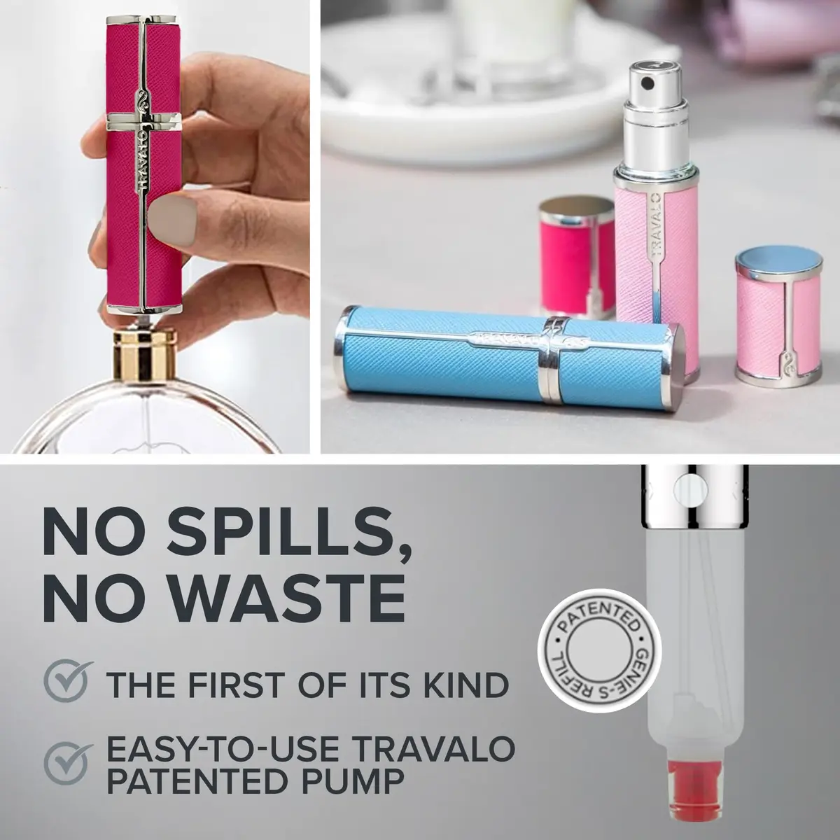 Travalo Milano Perfume Atomizer 0.2 Oz | Leak-Proof, TSA Approved, Reusable, Airtight, Easy Fill Mini Pump Spray - Hot Pink - view 4