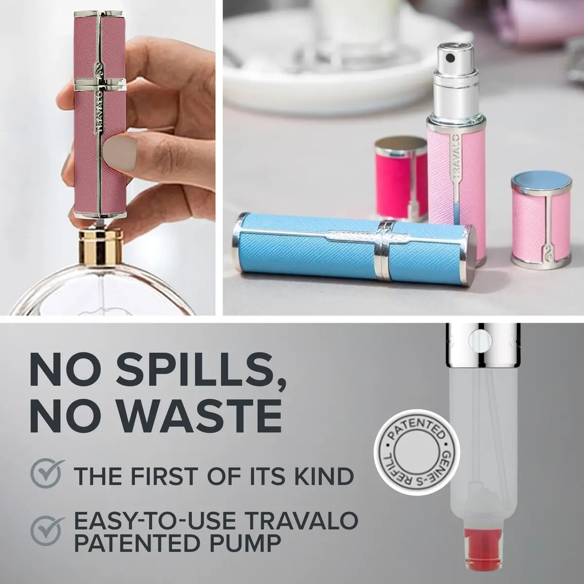 Travalo Milano Perfume Atomizer 0.2 Oz | Leak-Proof, TSA Approved, Reusable Pink - view 5