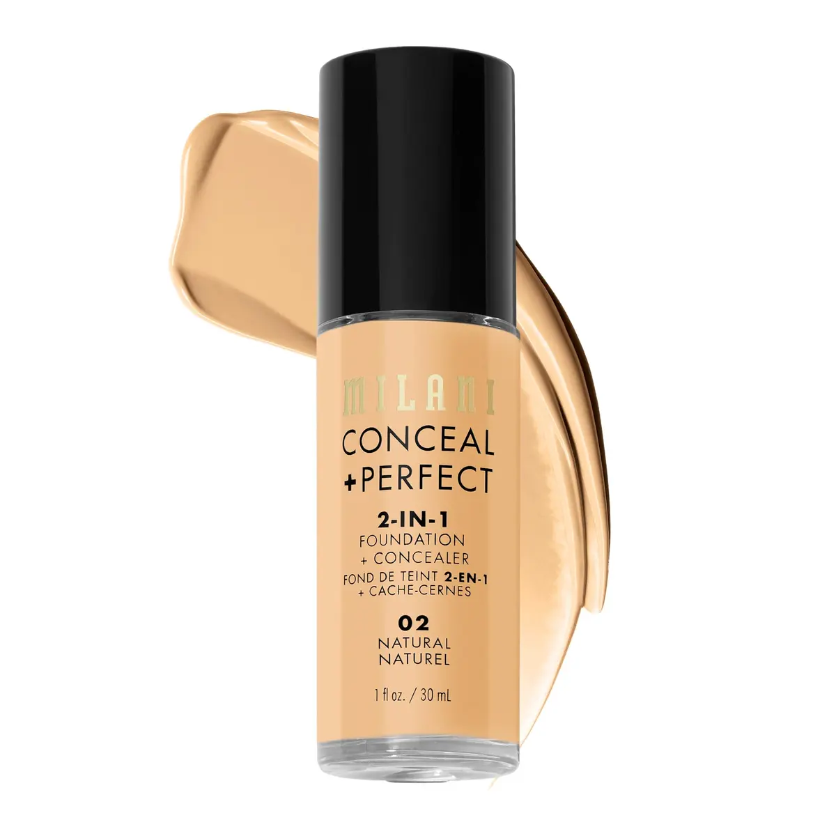 Milani Conceal + Perfect 2-in-1 Foundation + Concealer Makeup - 02 Natural - 29.57 ml (1 Fl Oz) - main product image