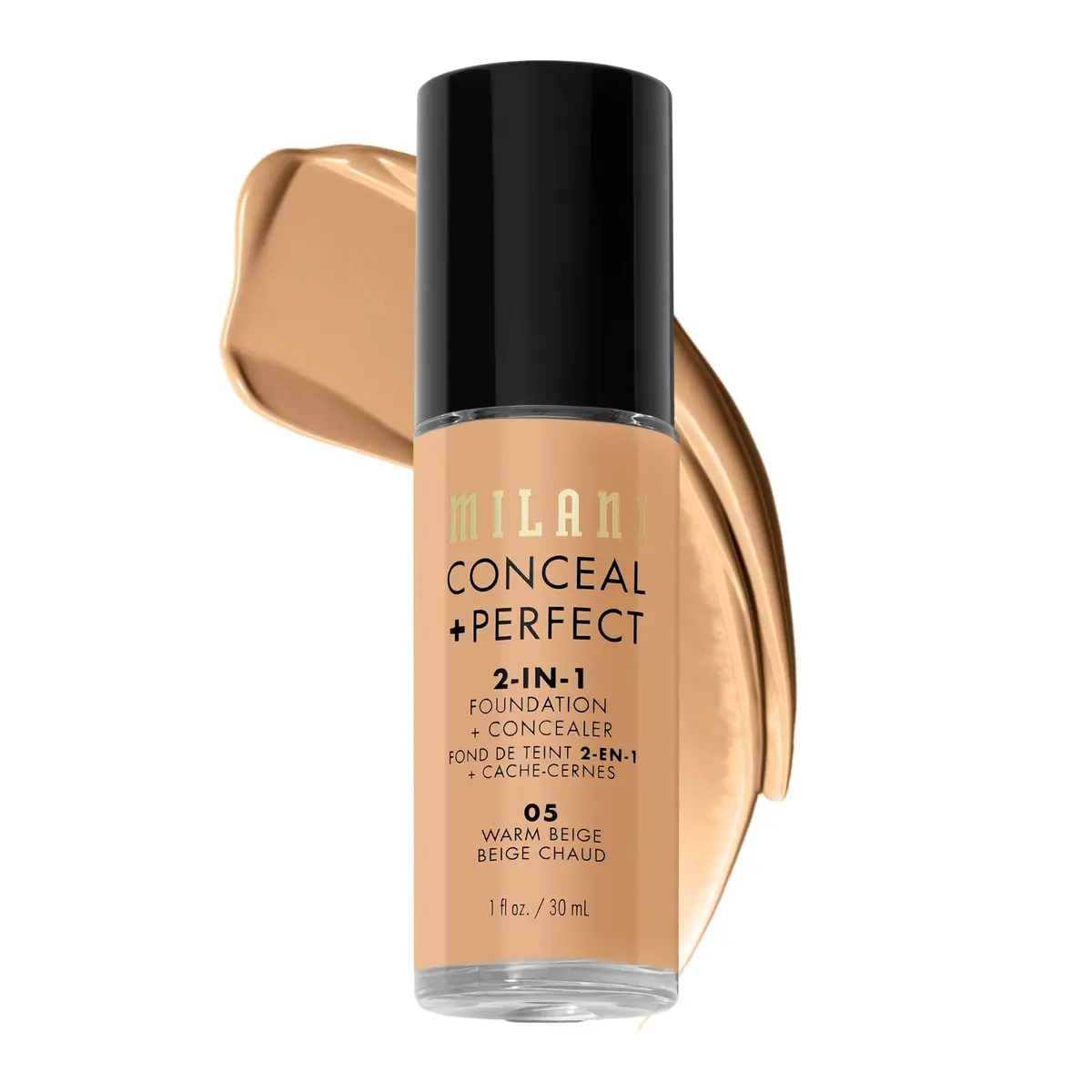 Milani Conceal + Perfect 2-in-1 Foundation + Concealer 30ml (1 Fl Oz) | Natural-Matte Finish, Medium-Full Coverage - main product image