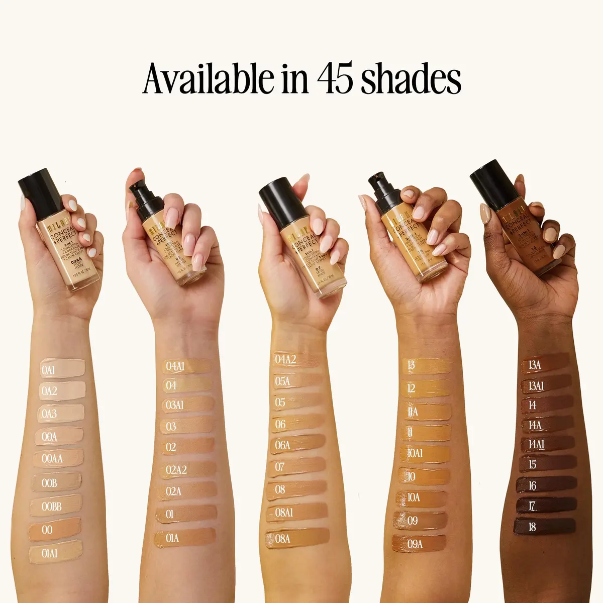 Milani Conceal + Perfect 2-in-1 Foundation + Concealer 30ml (1 Fl Oz) | Natural-Matte Finish, Medium-Full Coverage - view 4