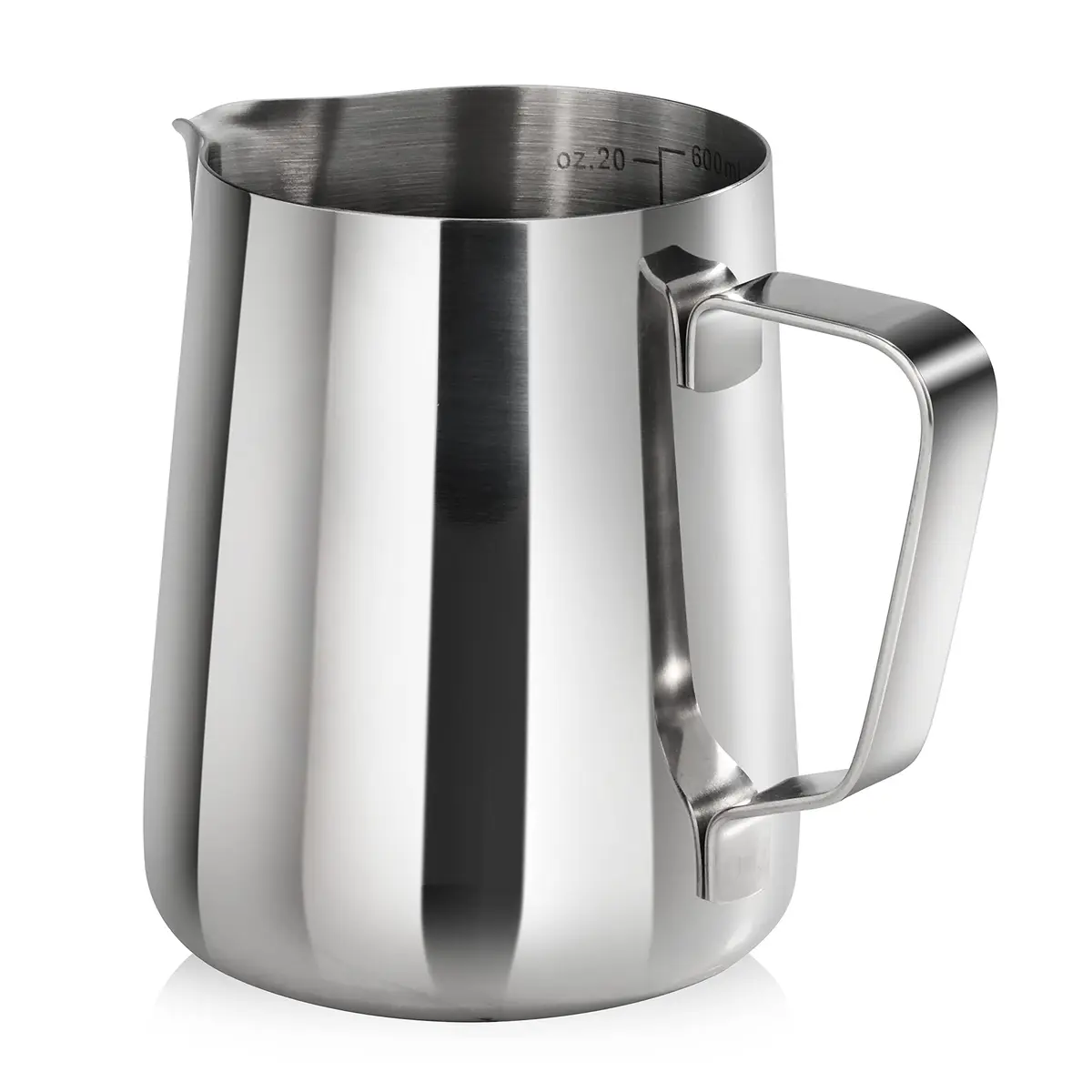 New Star Foodservice Stainless Steel Frothing Pitcher, 20 oz | Commercial Grade 18/8 Barista Tool for Lattes & Cappuccinos - view 4