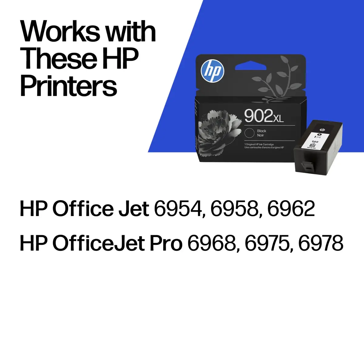 HP 902XL Black High-Yield Ink Cartridge | 750 Pages | Works with OfficeJet Pro 6968, 6978 - view 2