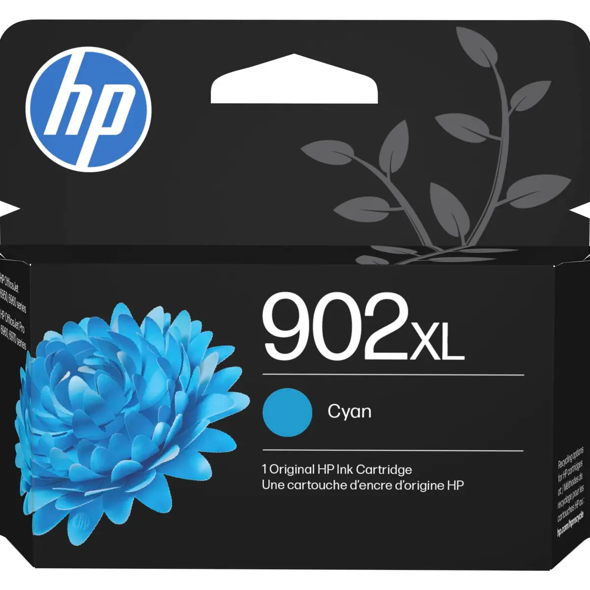 HP 902XL Cyan High-Yield Ink Cartridge (750 pages) | Fade-Resistant Documents - main product image