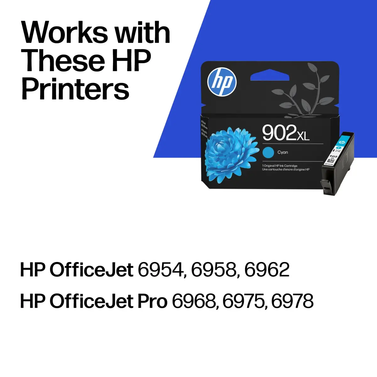 HP 902XL Cyan High-Yield Ink Cartridge (750 pages) | Fade-Resistant Documents - view 2
