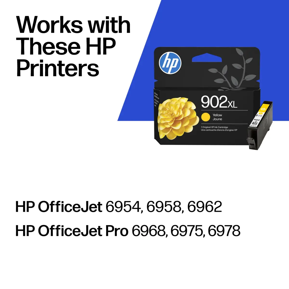 HP 902XL Yellow High-Yield Ink Cartridge | 750 Pages | Pigment Ink - view 2