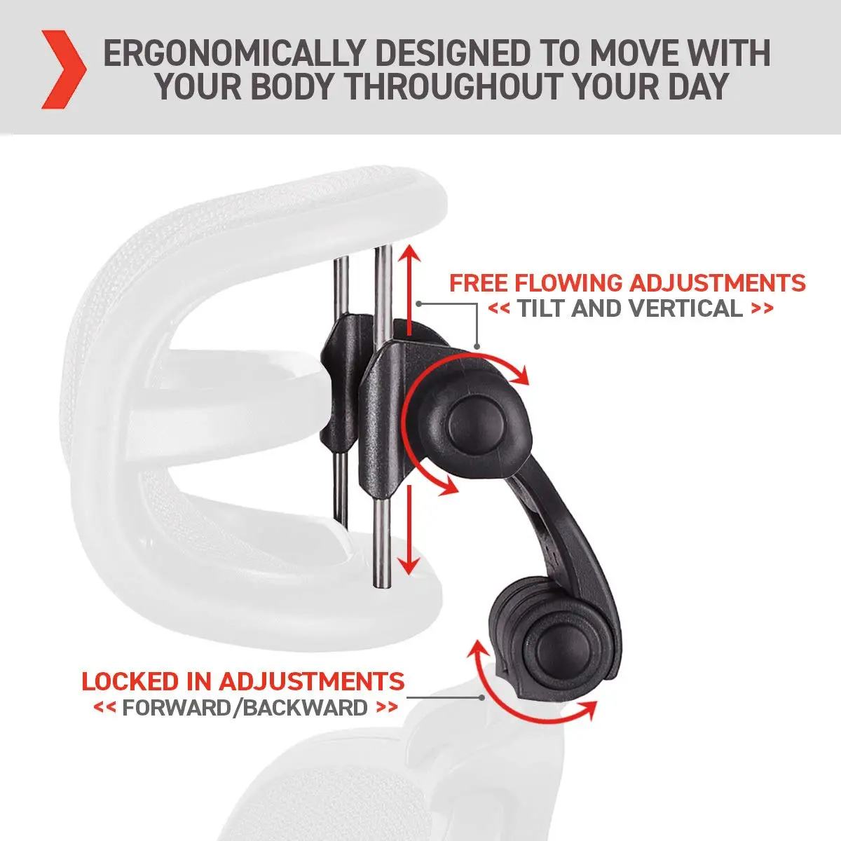 Engineered Now Headrest for Herman Miller Aeron Chair H4 | Adjustable Neck Support (70-120 chars) - view 3