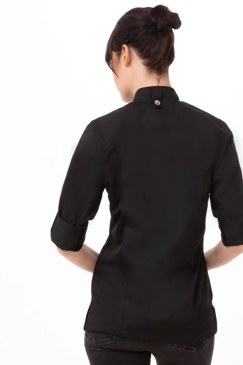 Chef Works Women's Hartford Chef Coat, Black, XX-Large | Lightweight, Breathable & Durable for Food Service - view 5