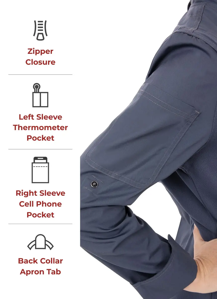 Chef Works Women's Hartford Chef Coat, XX-Large | Lightweight, Breathable & Durable in Blue - view 3