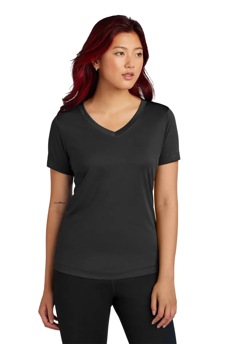 Clothe Co. Women's Moisture-Wicking Athletic Shirt V-Neck Black M | Breathable, Quick Dry Activewear - main product image