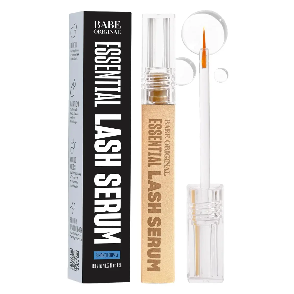 Babe Original Essential Lash Serum 2ml (0.07ml) | Visibly Longer-Looking Lashes - main product image